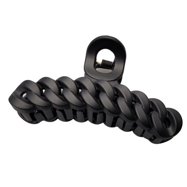 Pink Pewter Matte Chain Link Claw Hair Clips #2