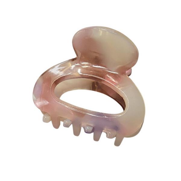 Pink Pewter Marbled Mini Claw Hair Clip - (3pc) #4