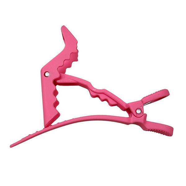 Pink Pewter Professional Crocodile Grip No-Slip Sectioning Clips #2