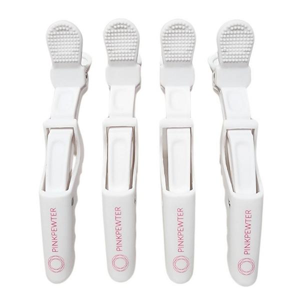 Pink Pewter Professional Crocodile Grip No-Slip Sectioning Clips #3