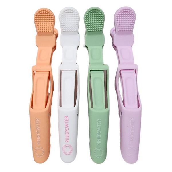 Pink Pewter Professional Crocodile Grip No-Slip Sectioning Clips #7