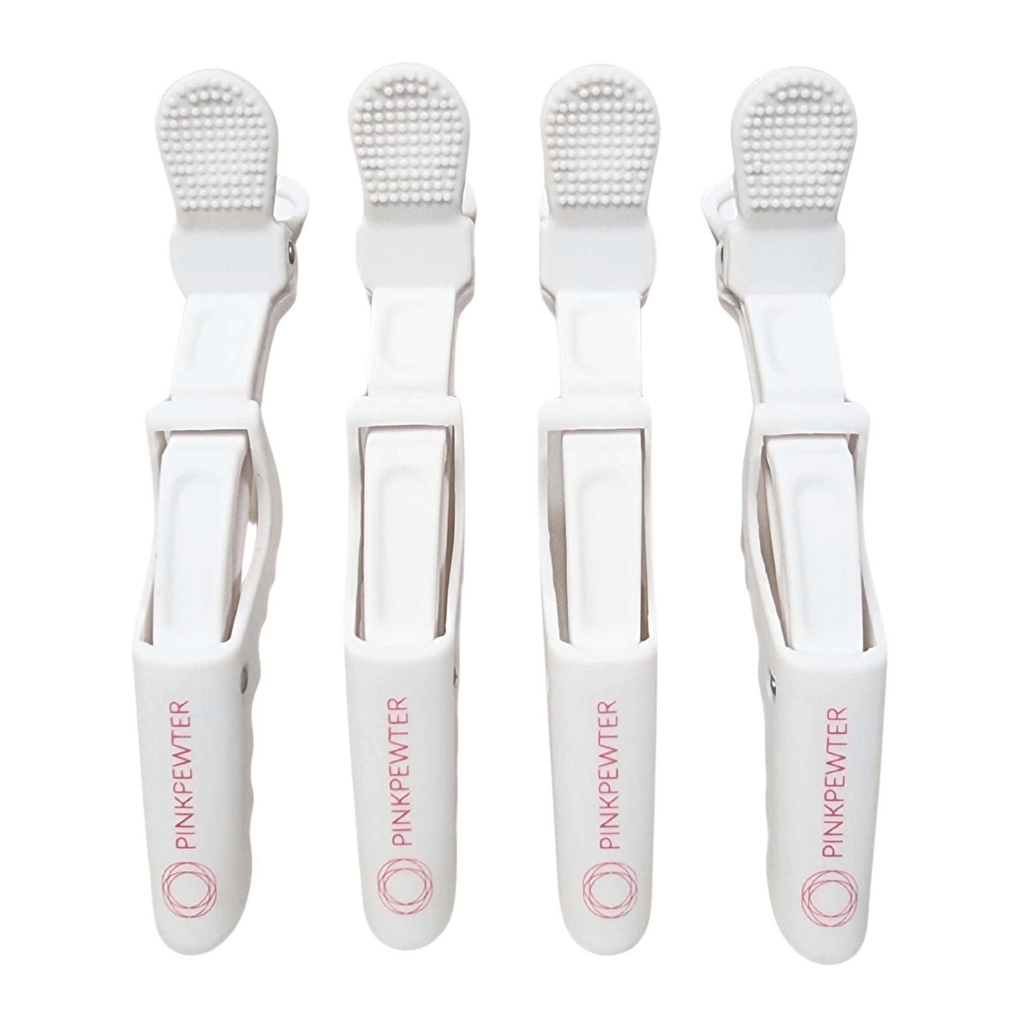 Pink Pewter Professional Crocodile Grip No-Slip Sectioning Clips #1