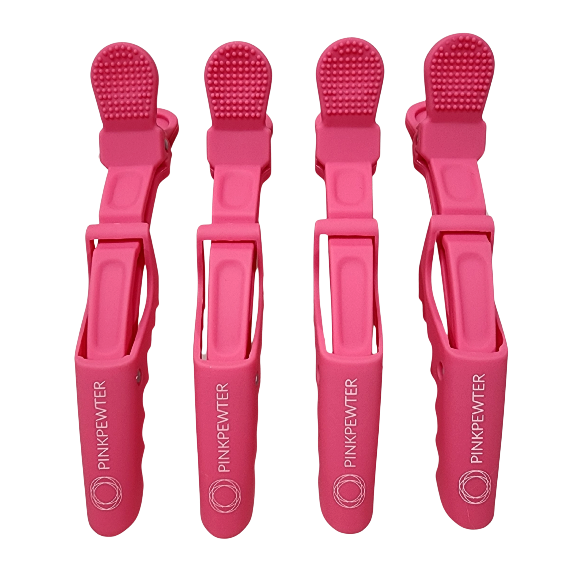 Pink Pewter Professional Crocodile Grip No-Slip Sectioning Clips #1