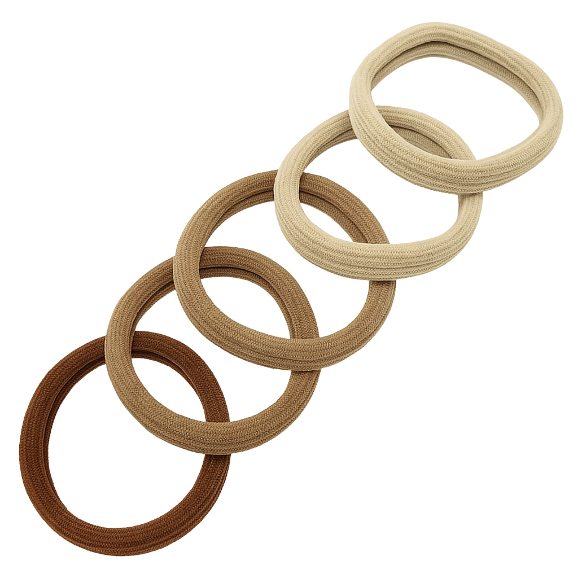 Pink Pewter Gentle Cotton Comfort Hair Ties in Cylinder #1