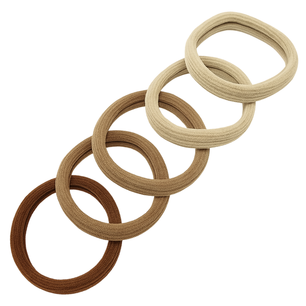 Pink Pewter Gentle Cotton Comfort Hair Ties in Cylinder #1