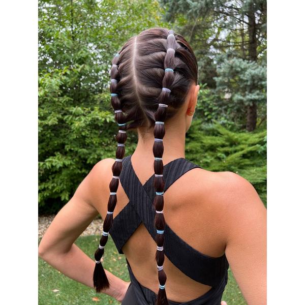 Pink Pewter No Snag Hair Ties / Elastics #3