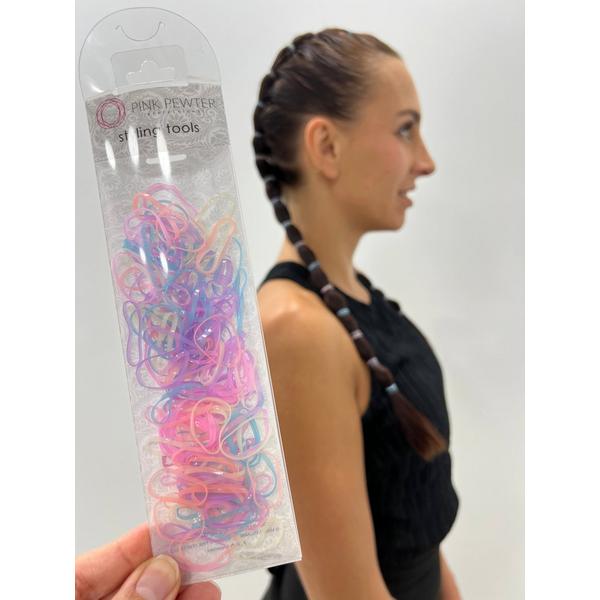 Pink Pewter No Snag Hair Ties / Elastics #4