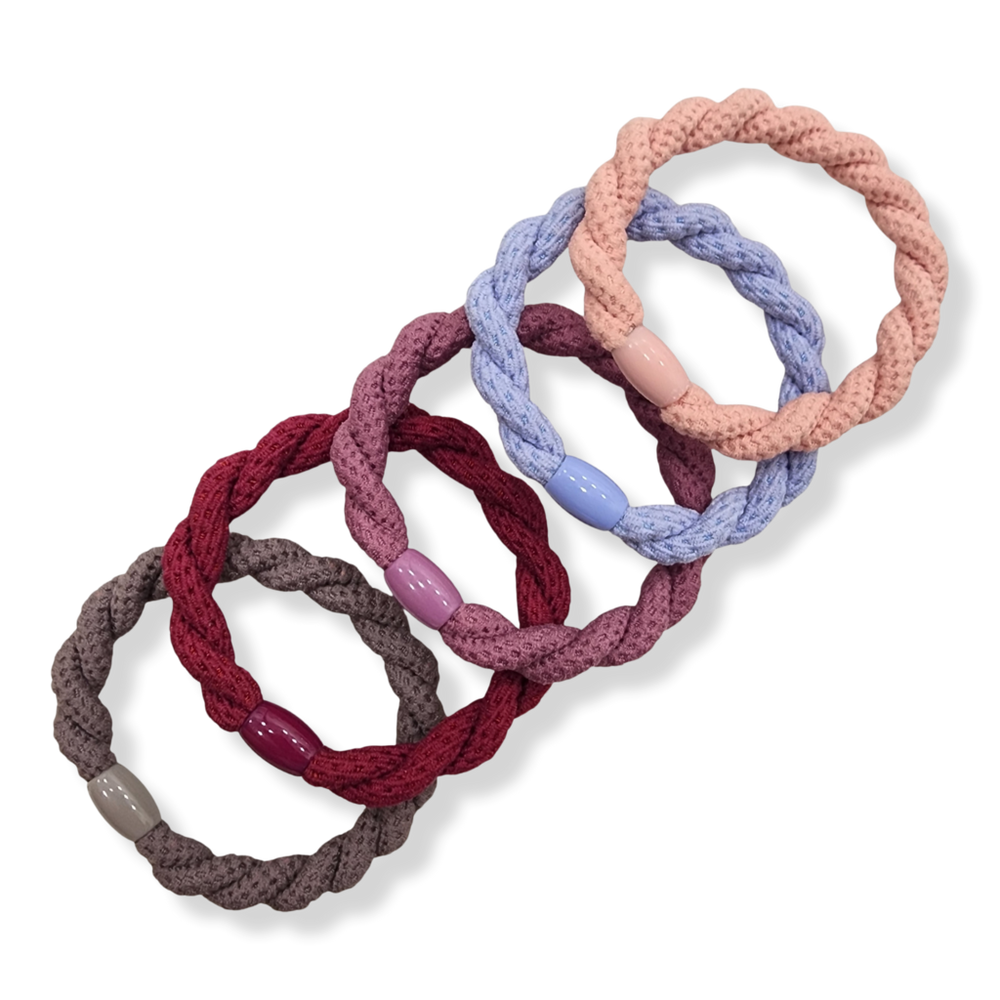 Pink Pewter Pony Elastics in Cylinder