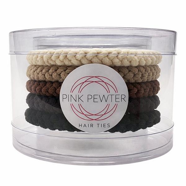 Pink Pewter Pony Elastics in Cylinder Set #2