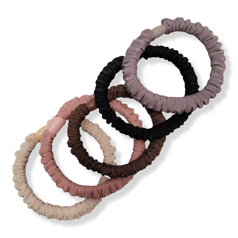 Pink Pewter Pony Elastics in Cylinder