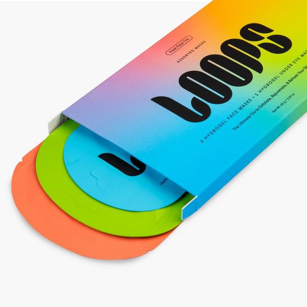 LOOPS Fresh Face Trio Assorted Hydrogel Eye & Face Masks Set #2