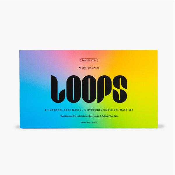LOOPS Fresh Face Trio Assorted Hydrogel Eye & Face Masks Set #3
