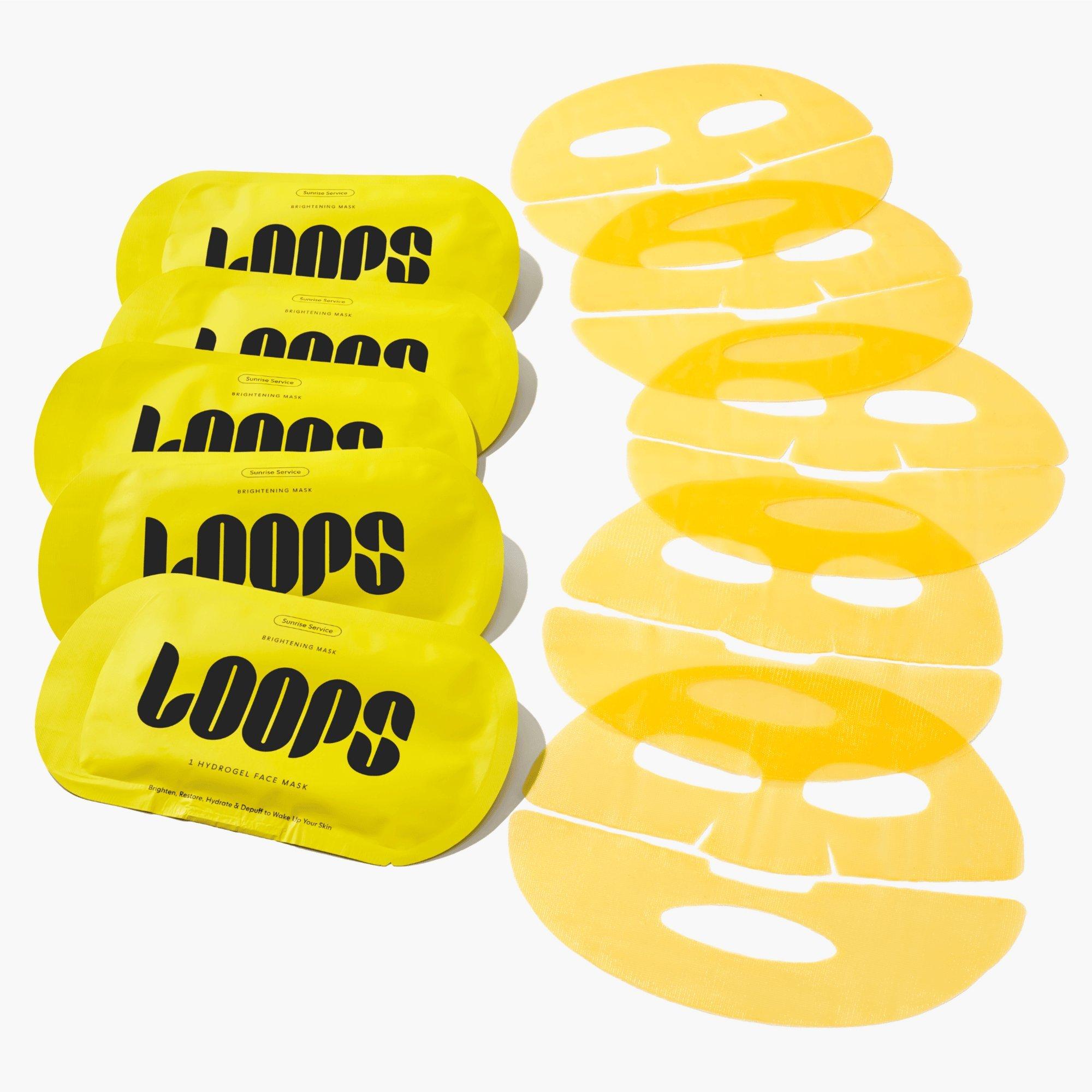 LOOPS Sunrise Service Brightening Hydrogel Face Mask Set #1
