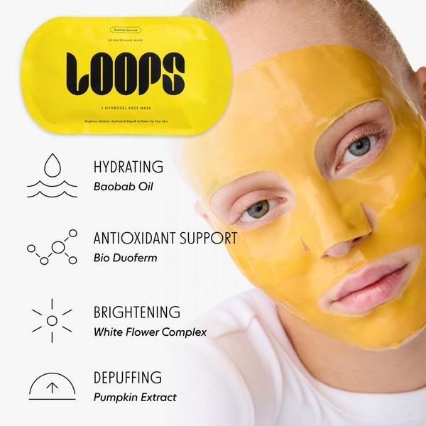LOOPS Sunrise Service Brightening Hydrogel Face Mask Set #5