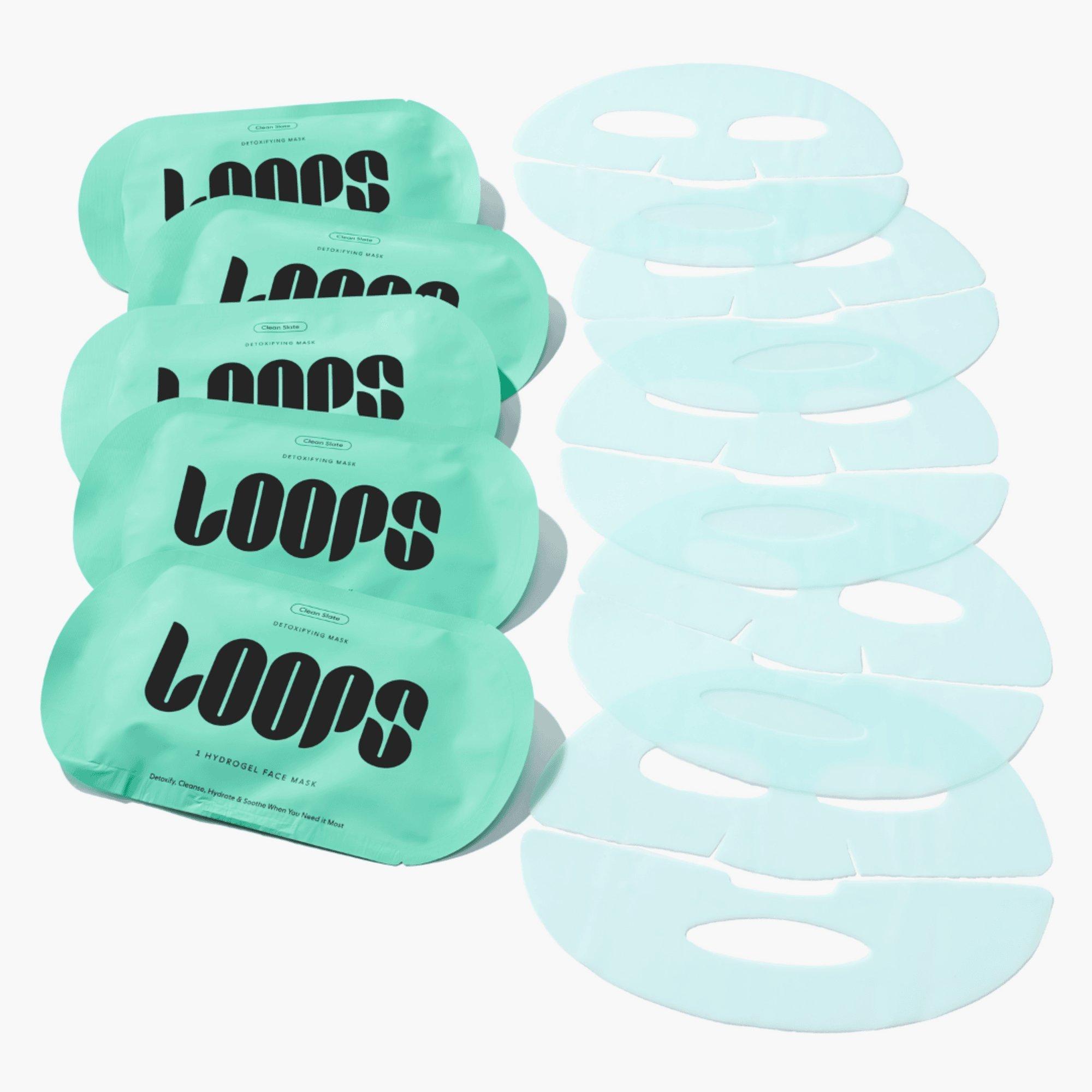 LOOPS Clean Slate Detoxifying Hydrogel Face Mask Set #1