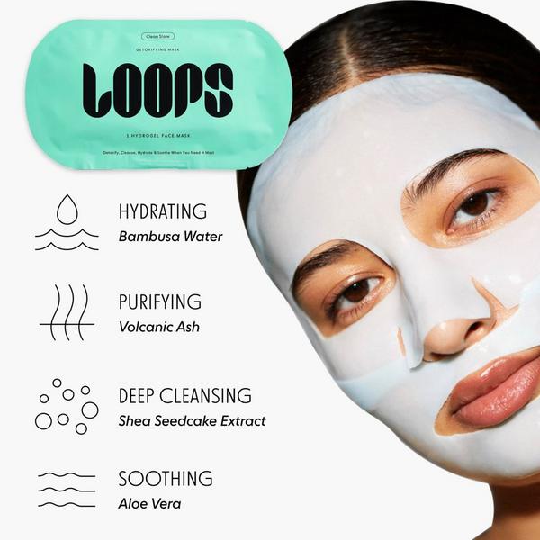 LOOPS Clean Slate Detoxifying Hydrogel Face Mask Set #5