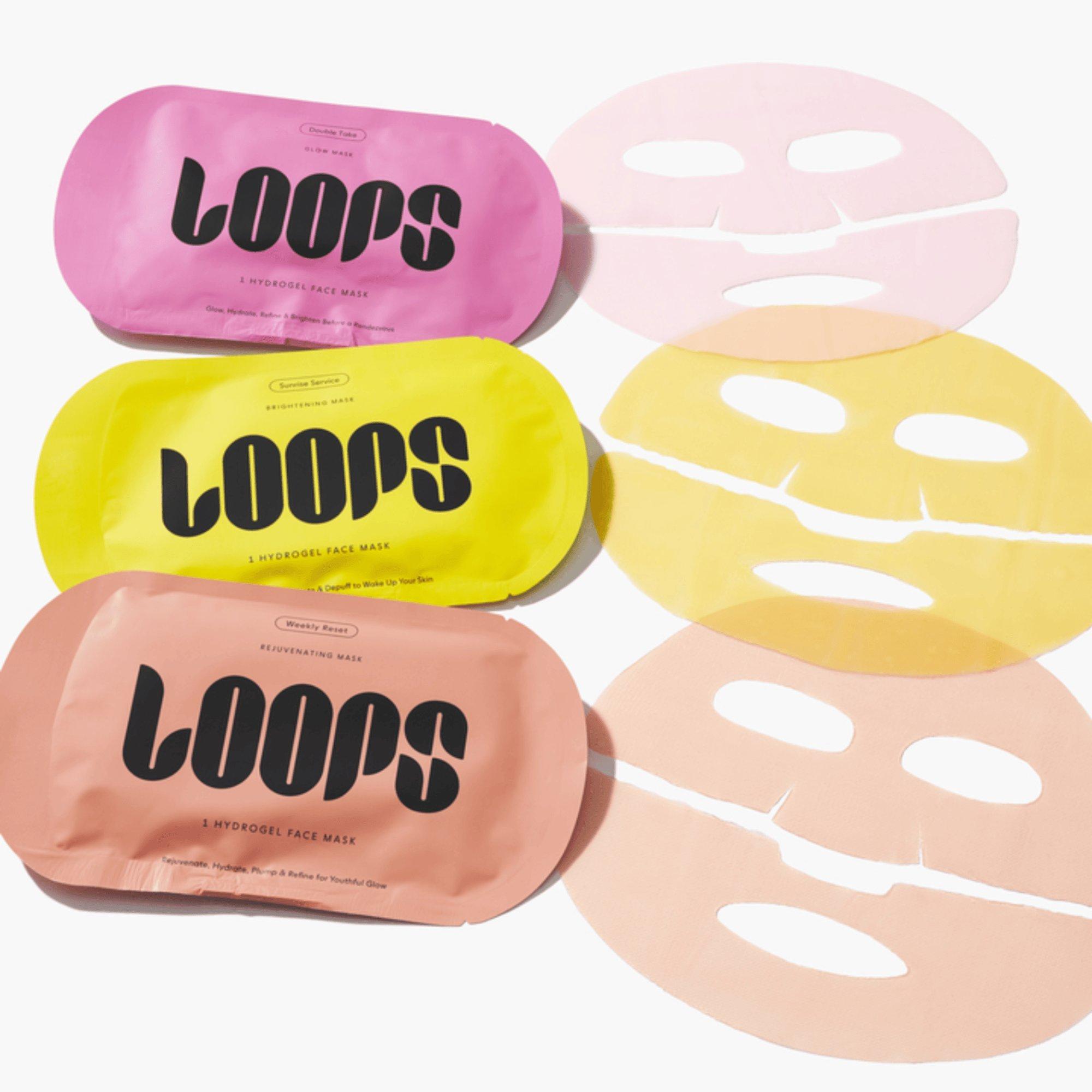 LOOPS Glow Gang Assorted Hydrogel Face Masks Set #1