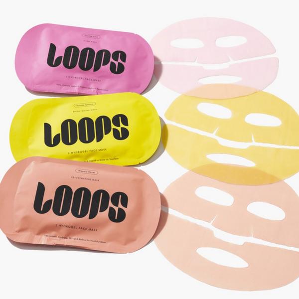 LOOPS Glow Gang Assorted Hydrogel Face Masks Set #1