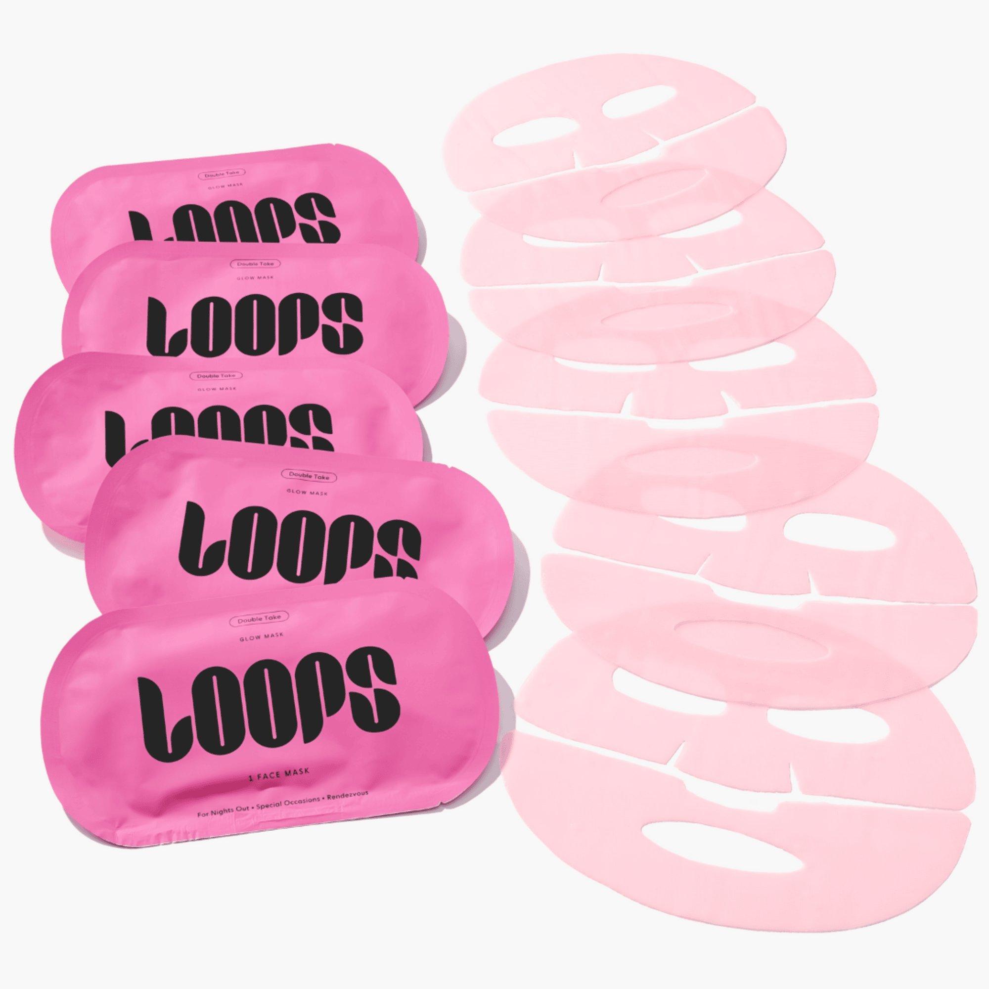 LOOPS Double Take Glow Hydrogel Face Mask Set #1