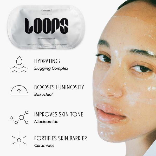 LOOPS Dream Sleep Slugging Hydrogel Face Mask Set #4