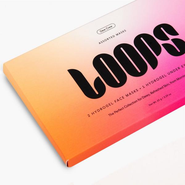 LOOPS Dew Crew Assorted Hydrogel Eye & Face Masks Set #7