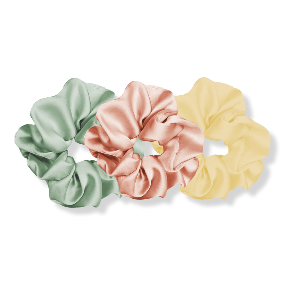 Pink Pewter Luxe Plush Scrunchies - Melon Sorbet