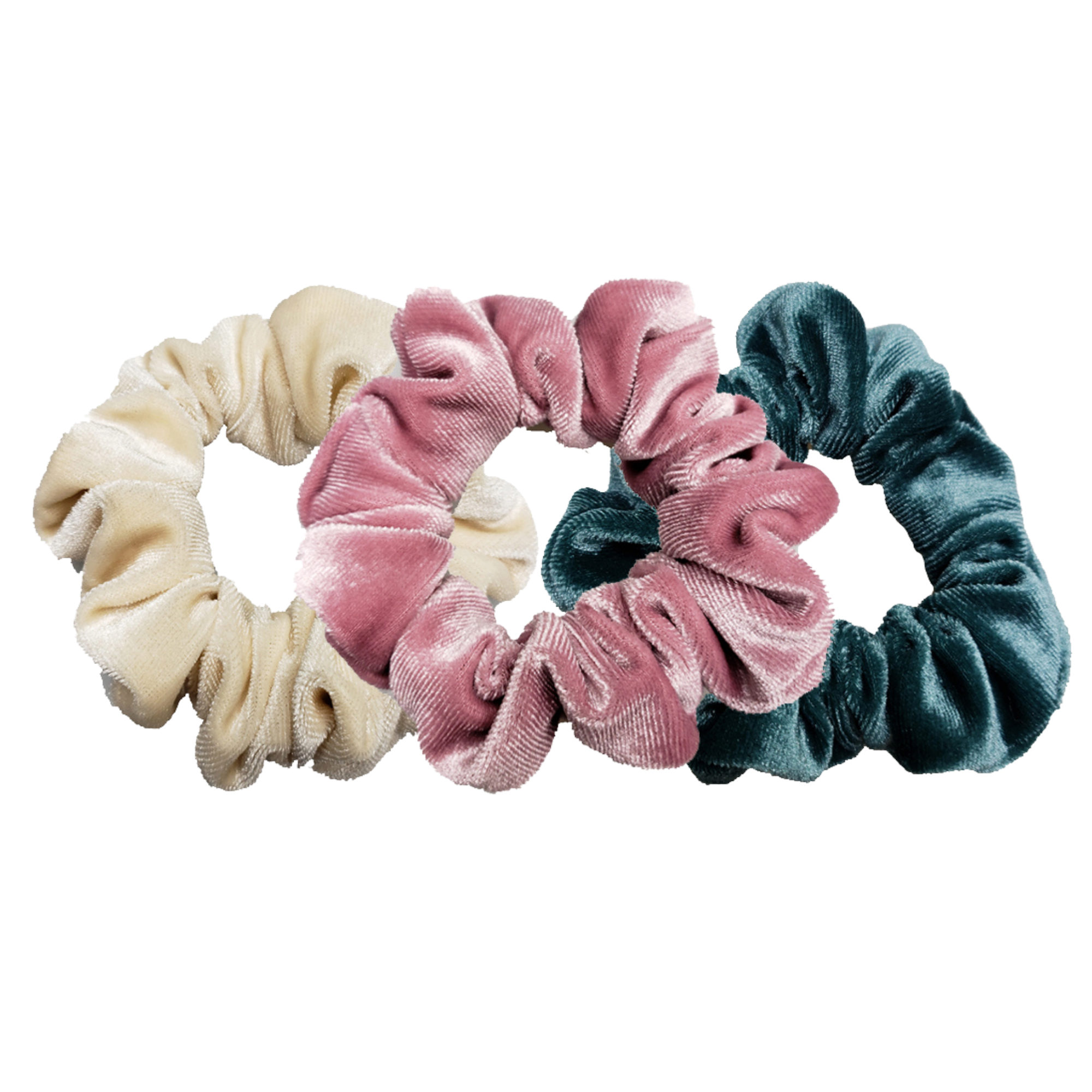 Pink Pewter Luxe Velvet Scrunchies #1