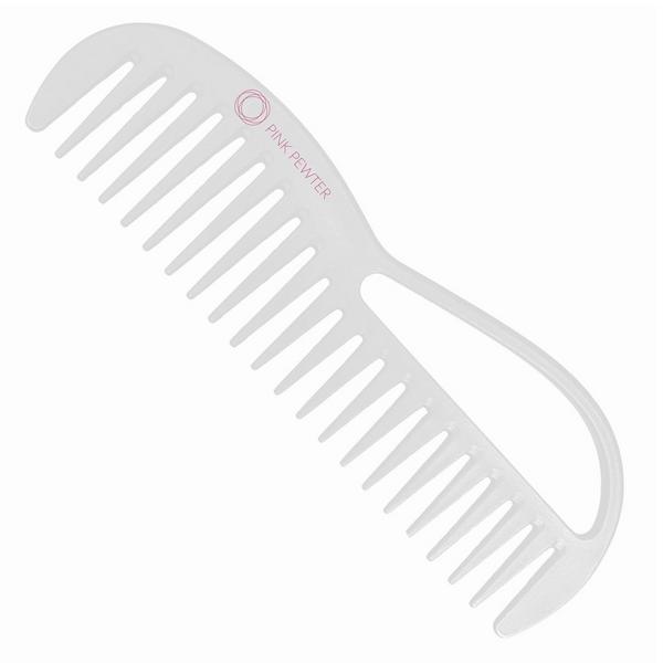 Pink Pewter "Never Let Go" Carbon Fibre Detangling and Styling Comb #4 #4