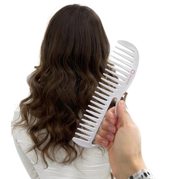 Pink Pewter "Never Let Go" Carbon Fibre Detangling and Styling Comb #4 #5