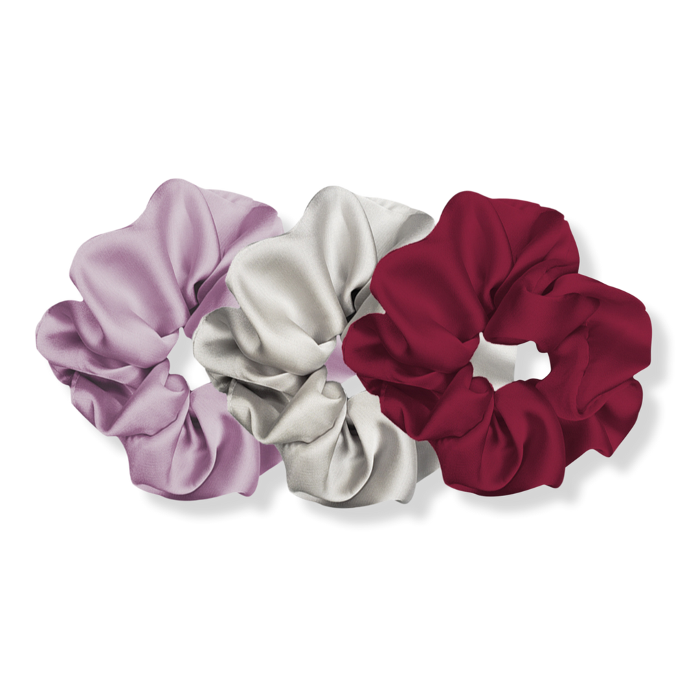 Pink Pewter Luxe Plush Scrunchies - Cabernet Slate