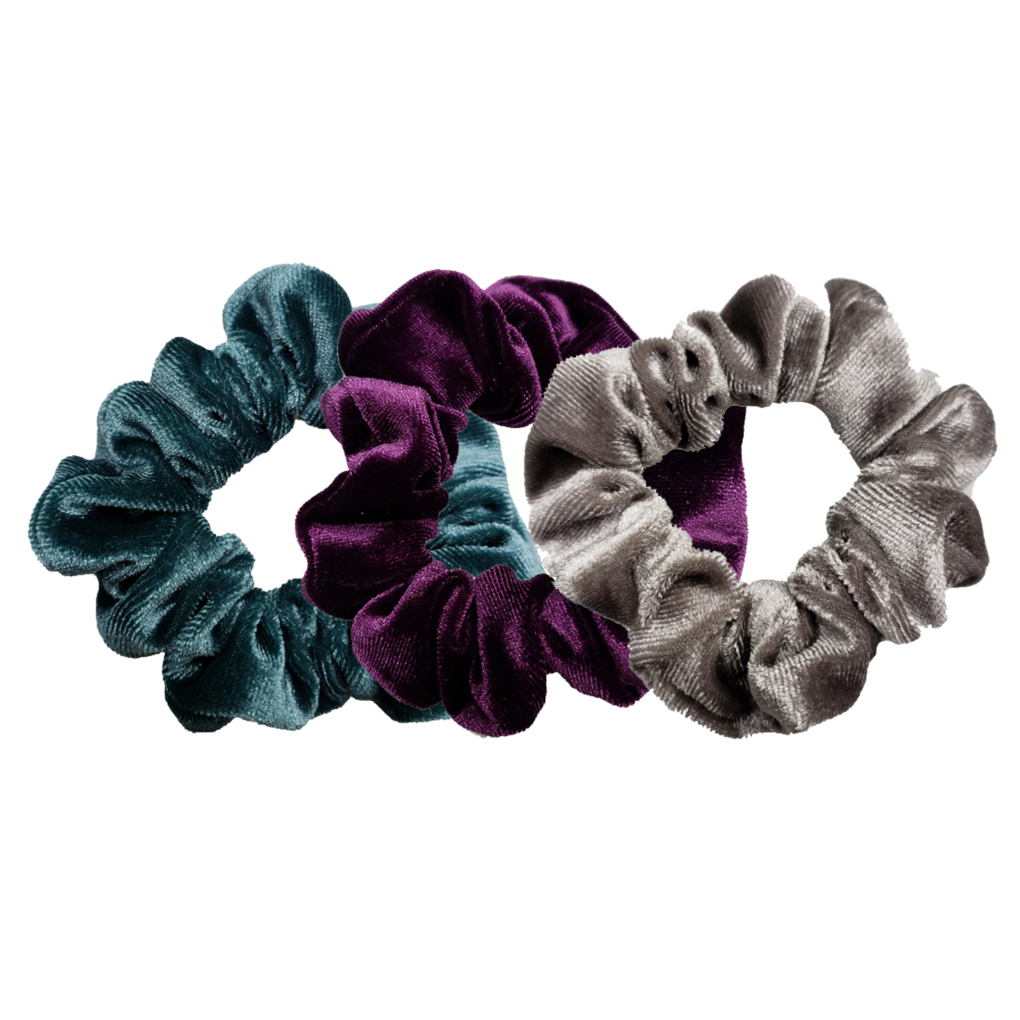 Pink Pewter Luxe Velvet Scrunchies #1