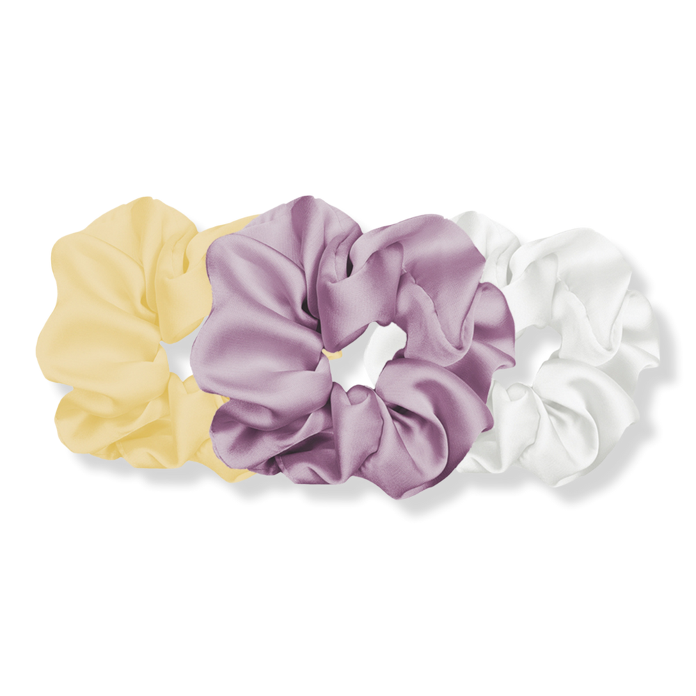Pink Pewter Luxe Plush Scrunchies - Tulip Blossom