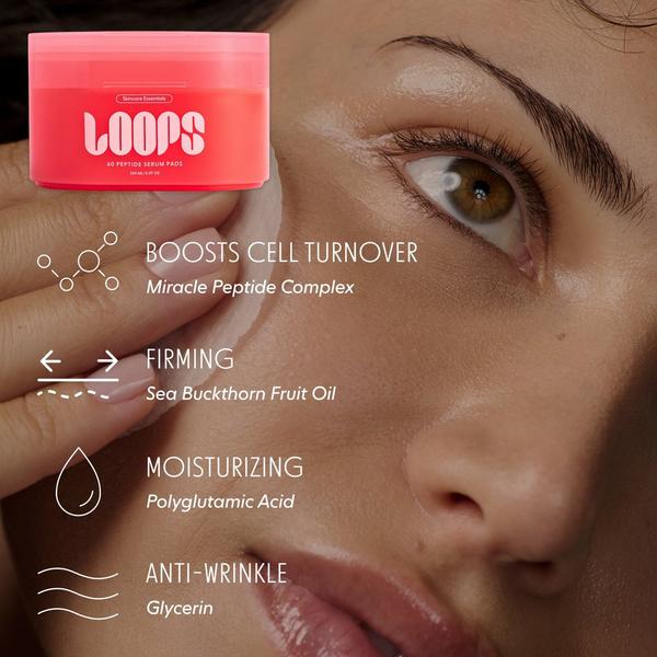 LOOPS Skincare Essentials Peptide Serum Pads #5