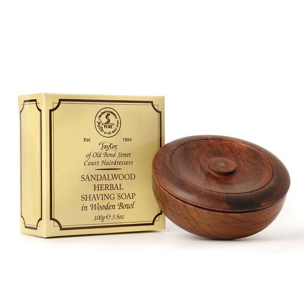 Taylor of Old Bond Street Sandalwood Traditional Shave Soap in Acadia Wooden Bowl #1