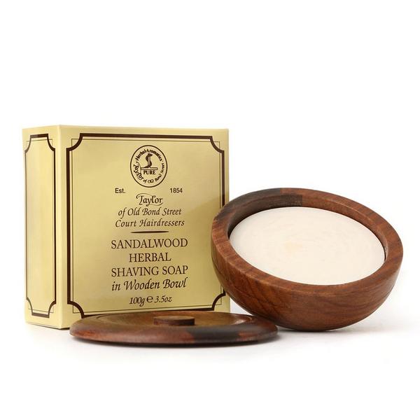 Taylor of Old Bond Street Sandalwood Traditional Shave Soap in Acadia Wooden Bowl #2