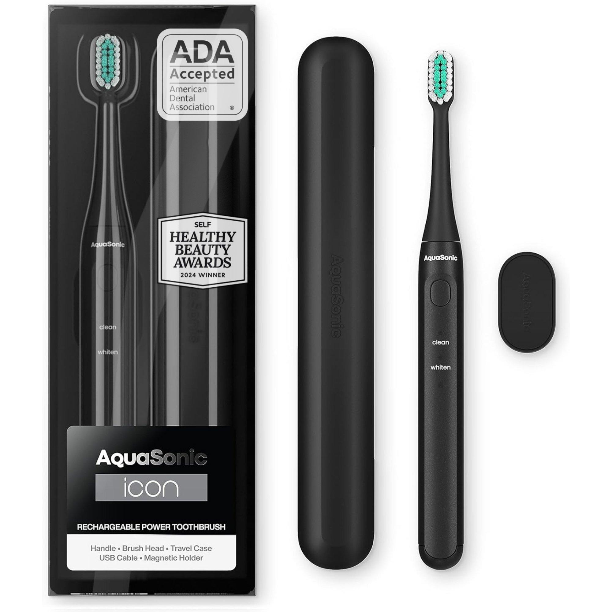 AquaSonic Icon Rechargeable Electric Toothbrush with Magnetic Holder & Travel Case #1