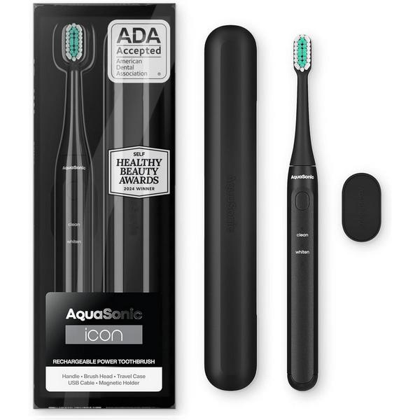 AquaSonic Icon Rechargeable Electric Toothbrush with Magnetic Holder & Travel Case #1
