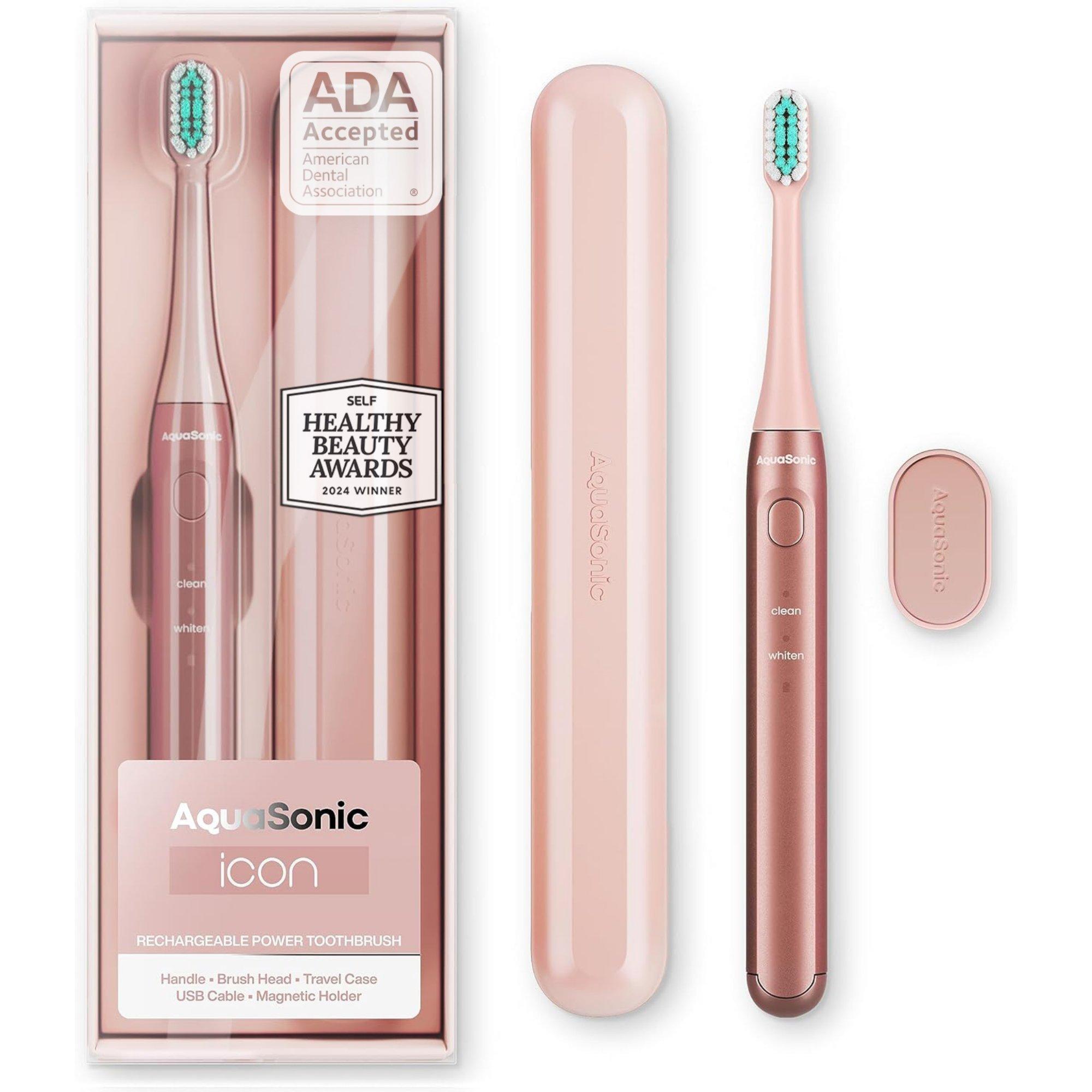 AquaSonic Icon Rechargeable Electric Toothbrush with Magnetic Holder & Travel Case #1