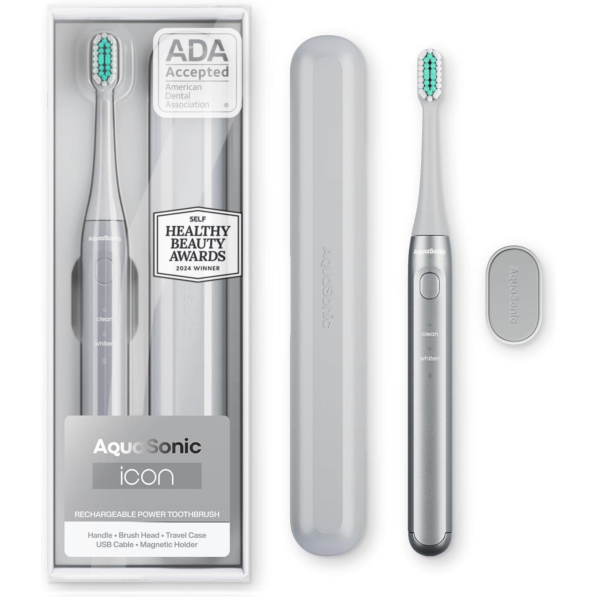 AquaSonic Icon Rechargeable Electric Toothbrush with Magnetic Holder & Travel Case #1
