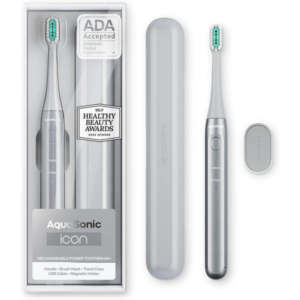 AquaSonic Icon Rechargeable Electric Toothbrush with Magnetic Holder & Travel Case #1