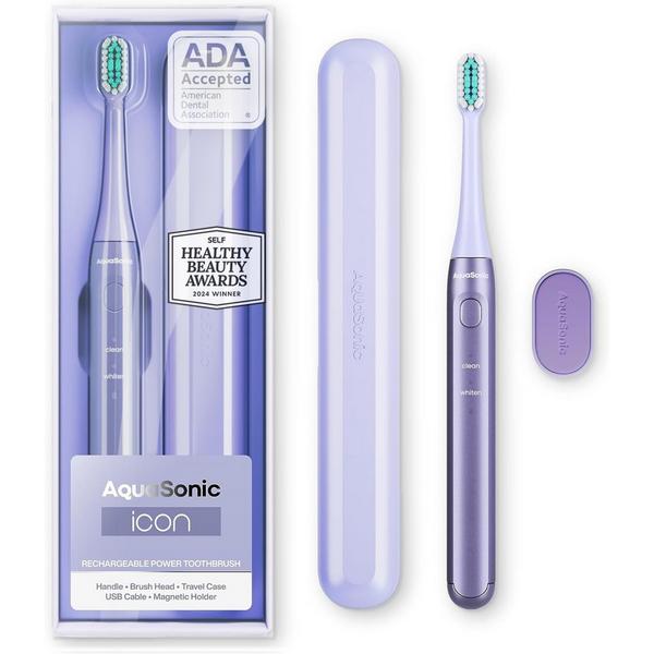 AquaSonic Icon Rechargeable Electric Toothbrush with Magnetic Holder & Travel Case #1