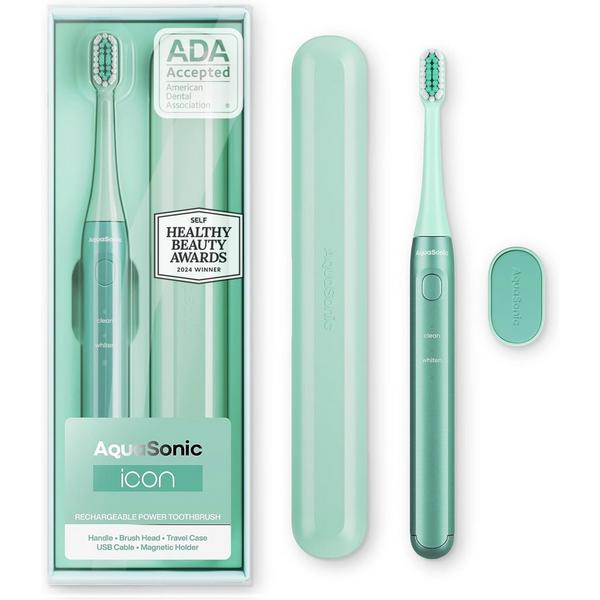 AquaSonic Icon Rechargeable Electric Toothbrush with Magnetic Holder & Travel Case #1