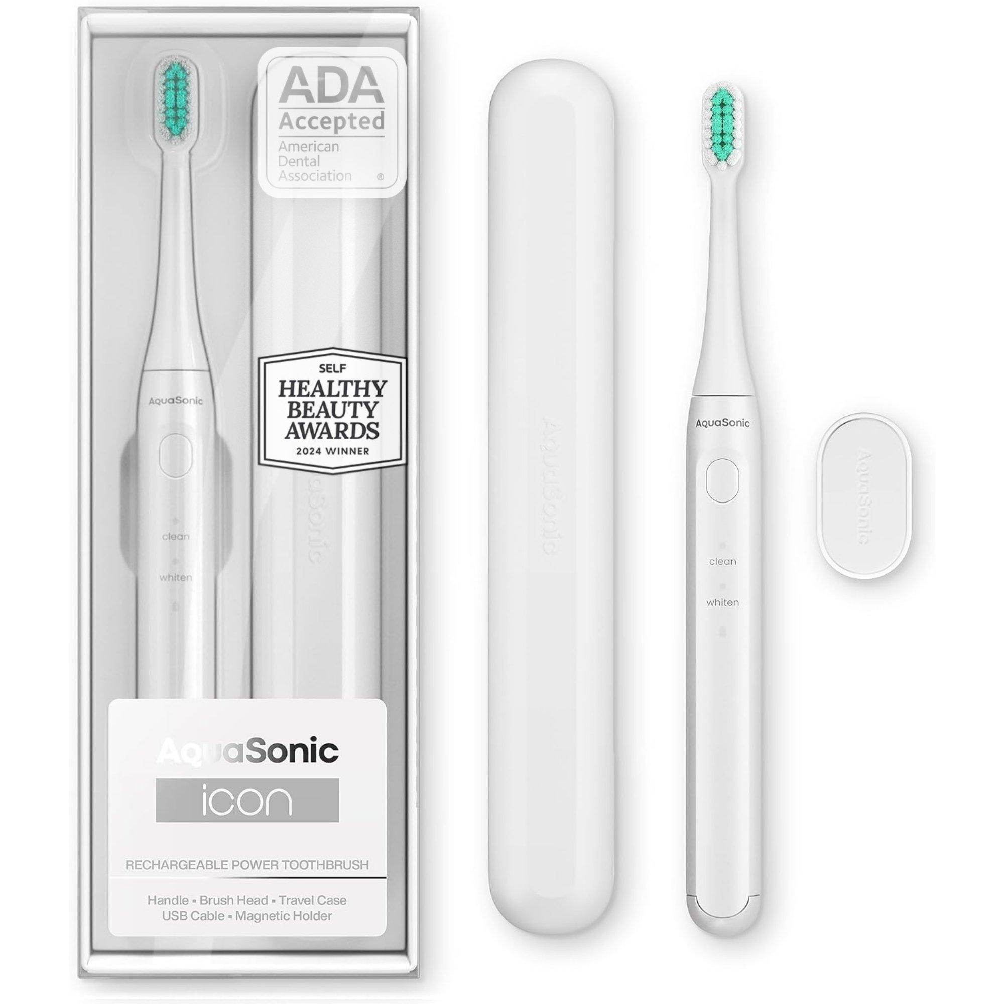 AquaSonic Icon Rechargeable Electric Toothbrush with Magnetic Holder & Travel Case #1