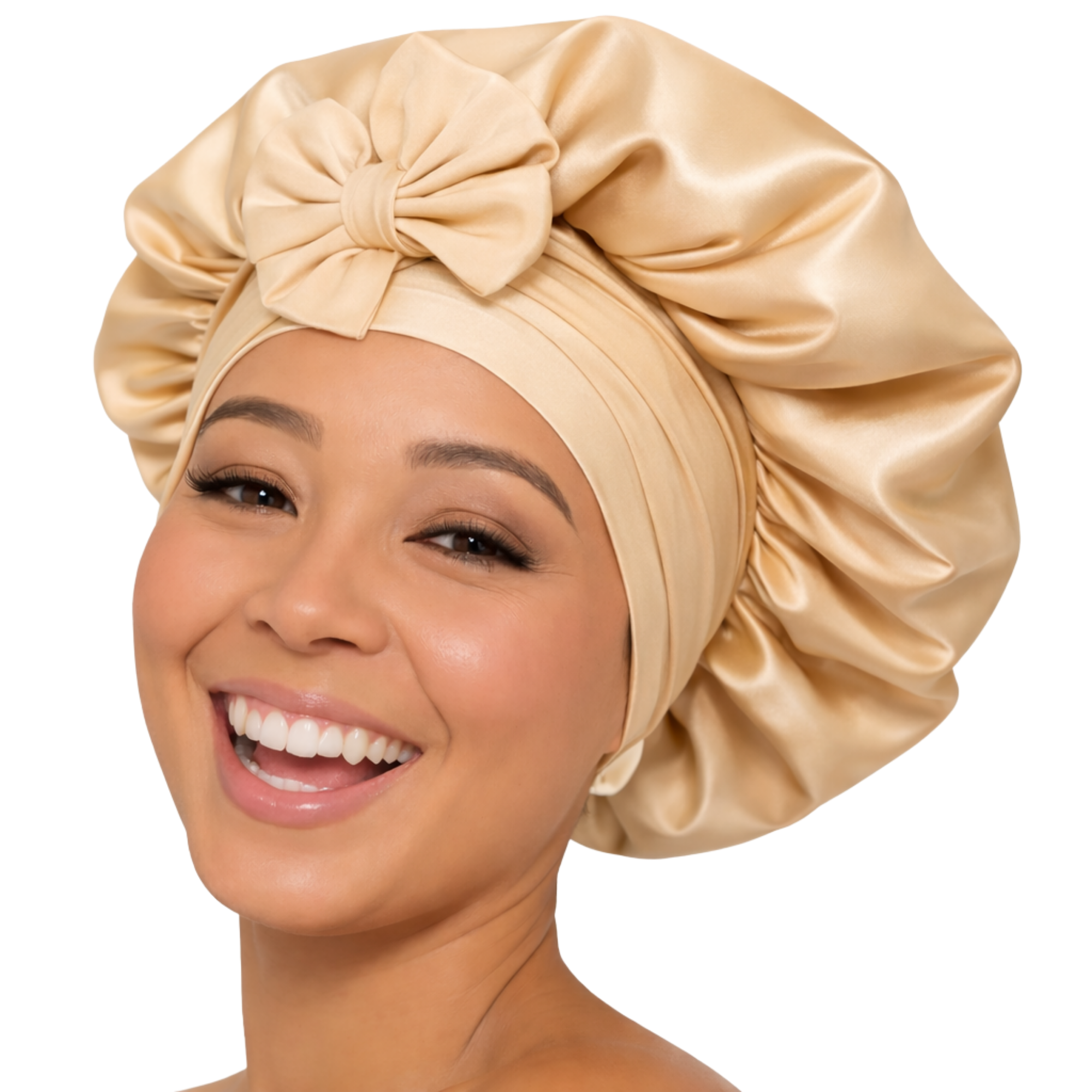 Pink Pewter Satin Luxe Double-Lined Hair Bonnet #1