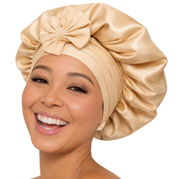 Pink Pewter Satin Luxe Double-Lined Hair Bonnet #1