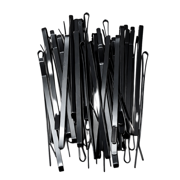 Pink Pewter Professional Flat Metal Styling Bobby Pins in Storage Case #1