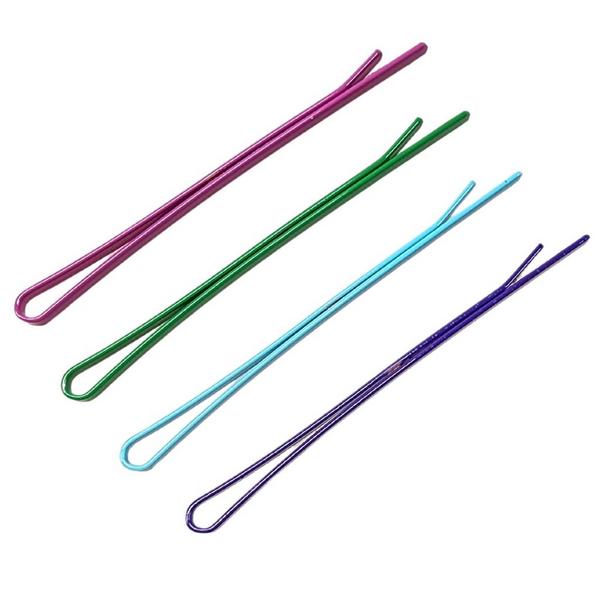 Pink Pewter Professional Flat Metal Styling Bobby Pins in Storage Case #5