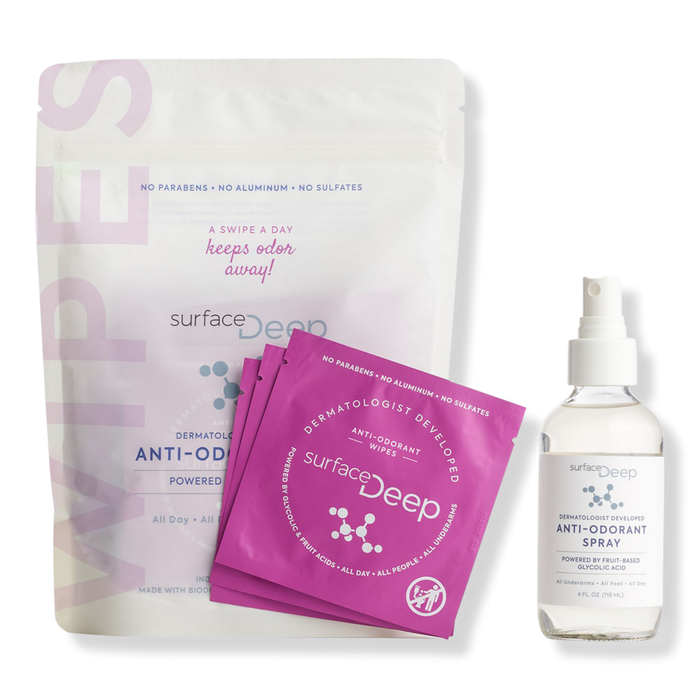 Surface Deep Deodorant Wipes and Spray Kit