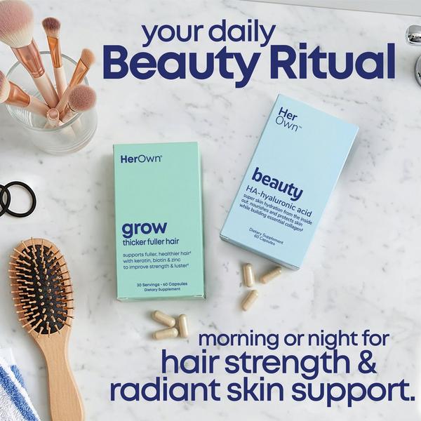 Her Own Beauty + Grow Capsules: Women’s Beauty Support Bundle for Skin Hydration #4