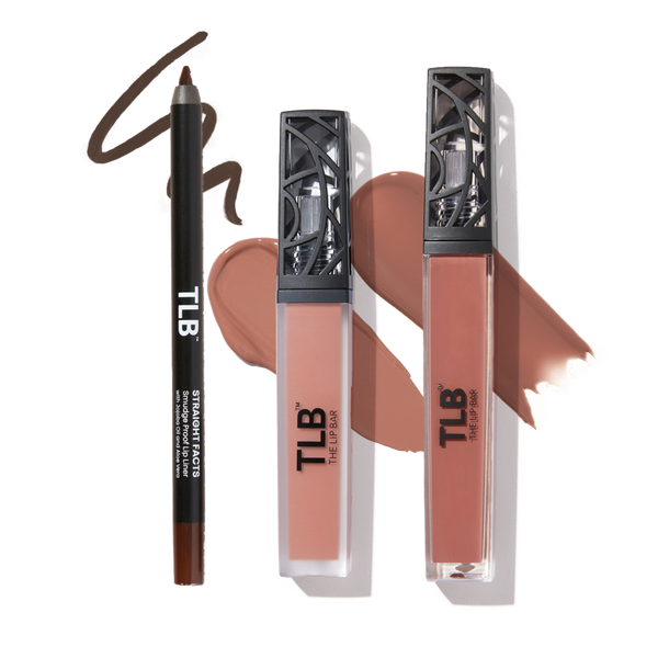 The Lip Bar Nonstop Liquid Matte Lipstick, Gloss Up Sheer Finish Gloss & Lip Liner Set #3